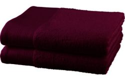 ColourMatch Pair of Bath Towels - Purple Fizz